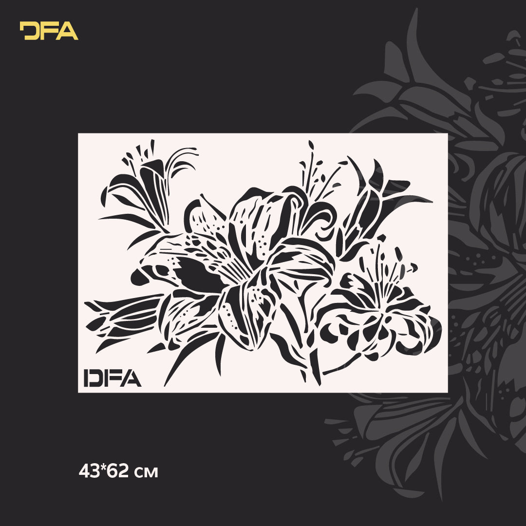 Stencil nature DFA for walls for plaster and paint 0.3-1mm (P00139)