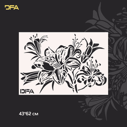 Stencil nature DFA for walls for plaster and paint 0.3-1mm (P00139)