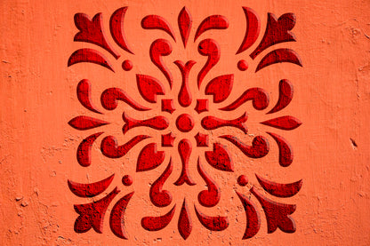 Reusable stencil DFA for decorative plaster and paint Oriental pattern 0.3-1mm (V00065)