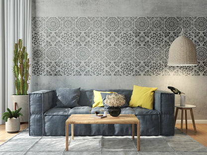 Reusable stencil for decoration DFA square pattern, for putty and paint, 0.3-1mm (K00031)