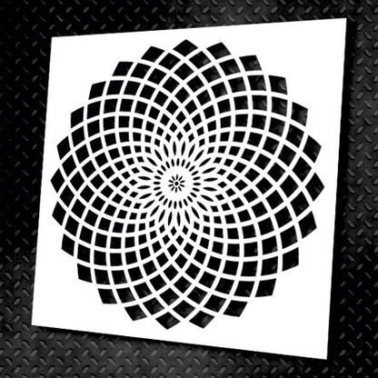 Stencil DFA reusable Round pattern 15 for plaster and paint 0.3-1mm (С00015)