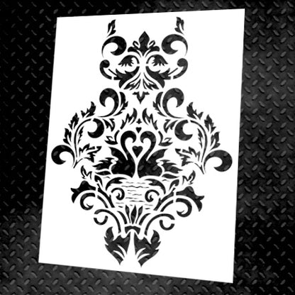 Stencil for decoration DFA Royal Damascus, for putty and paint, 0.3-1mm (D00016)