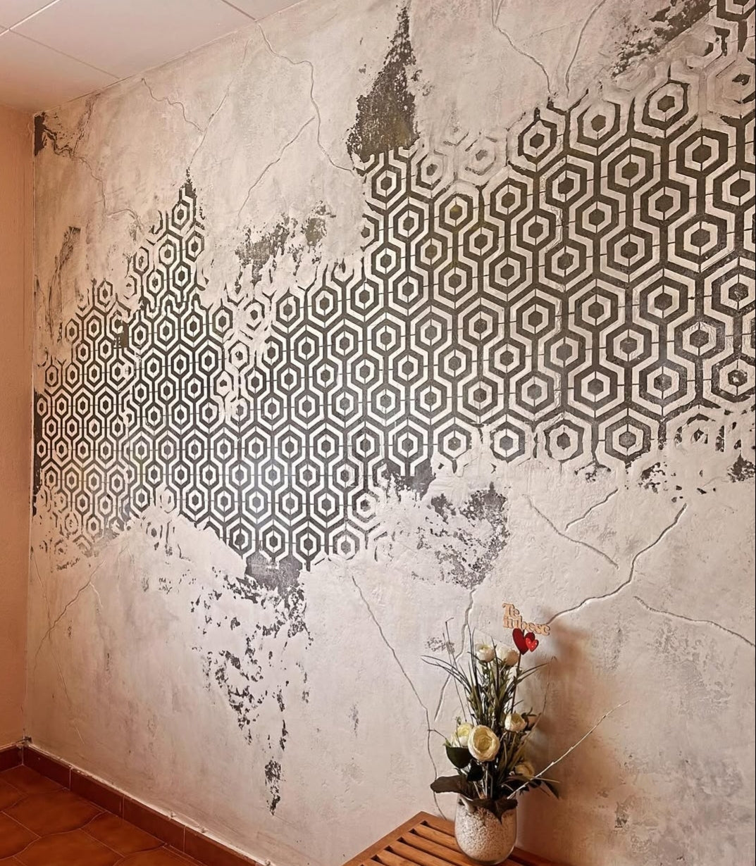 Unique geometric interior design with DFA stencil Geometry 0.3-1mm (G00025)