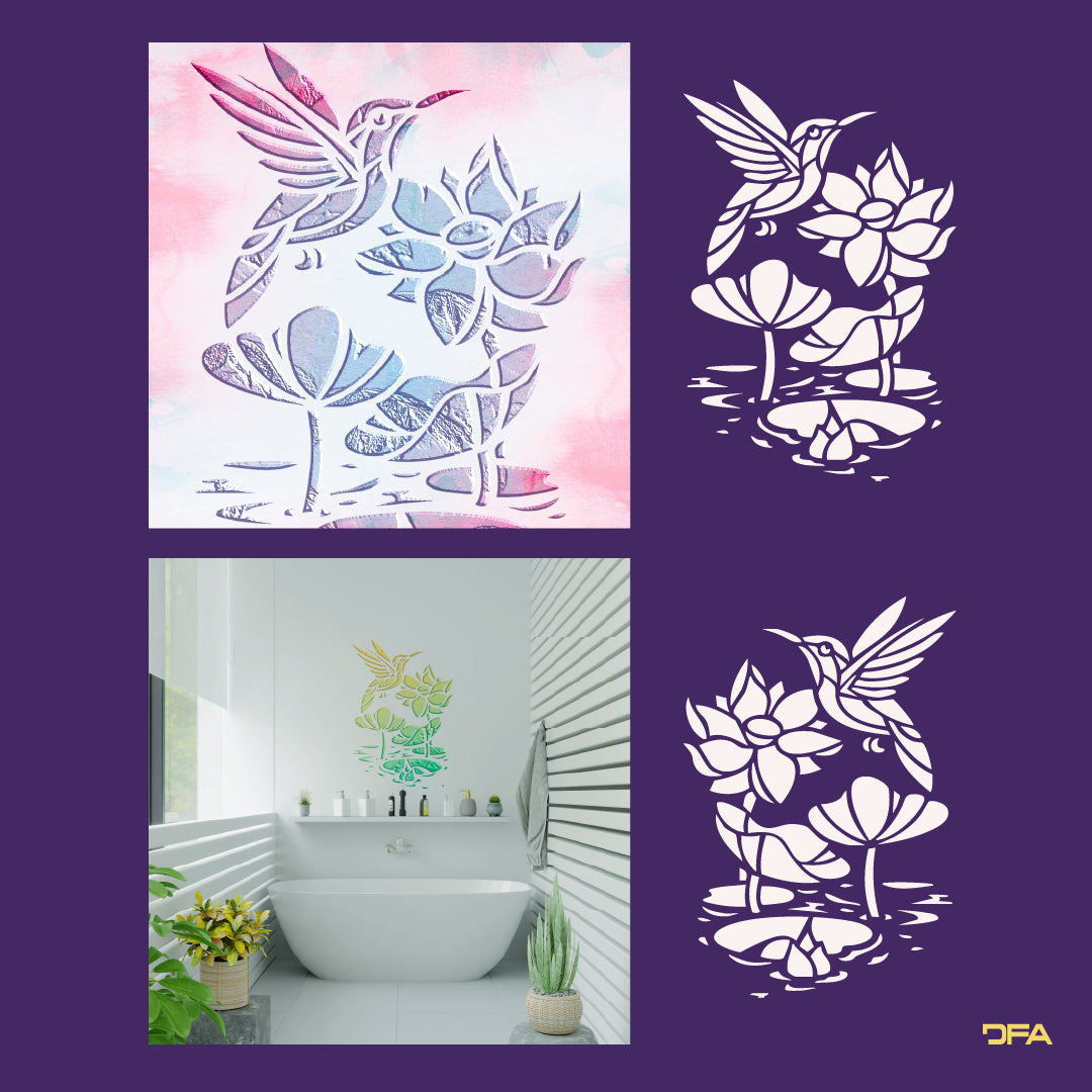 Stencil Bird DFA animals for walls for plaster and paint 0.3-1 mm (J00053)
