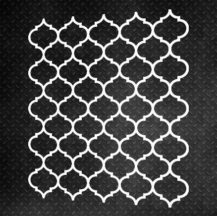 Reusable stencil DFA for decorative plaster and paint Oriental pattern 0.3-1mm (V00009)
