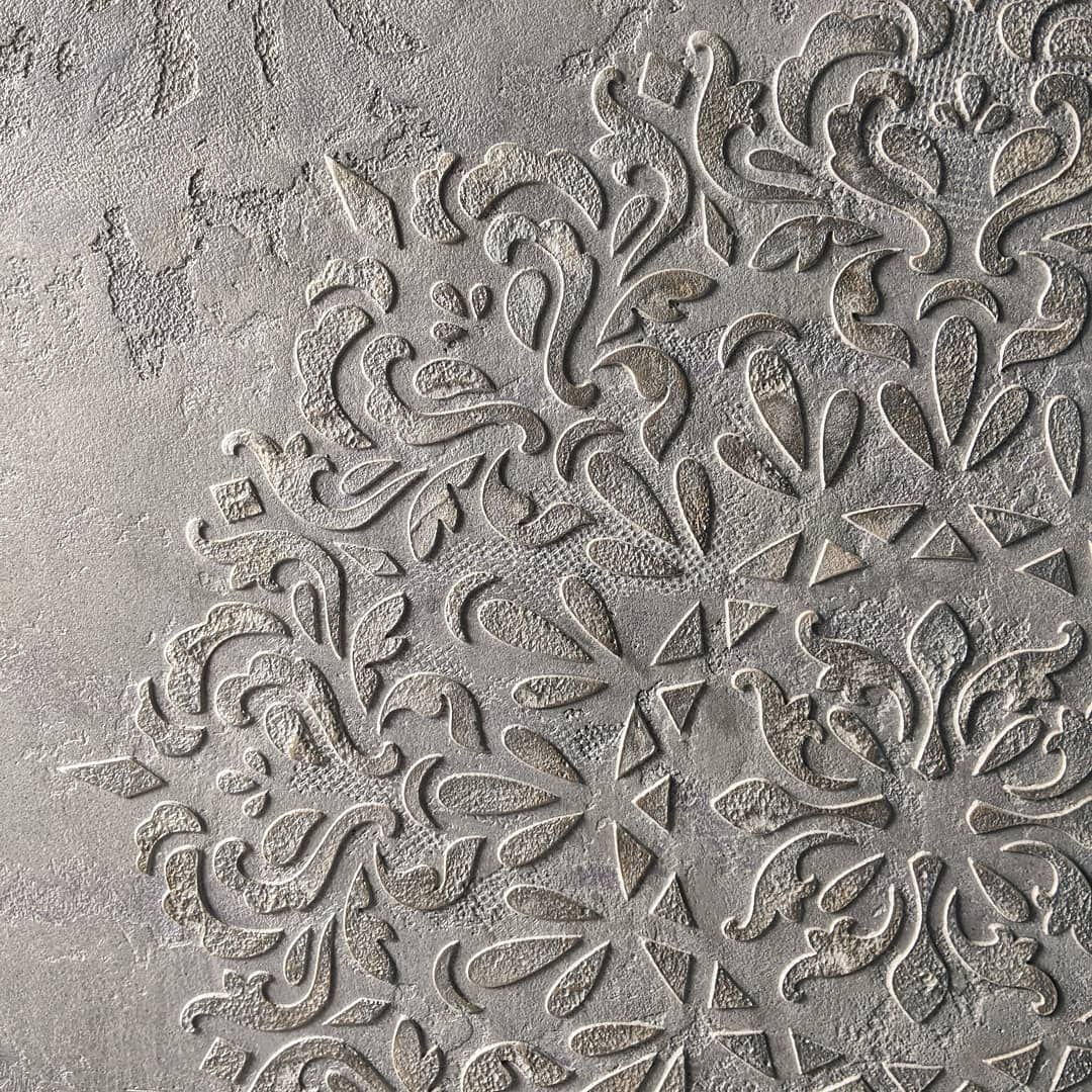 Round patterns DFA - inspiration for an accent wall 0.3-1 mm (С00004), 1 mm - Under plaster