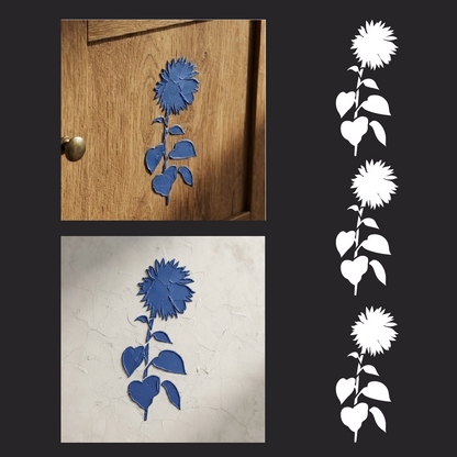 DFA "Flower" Stencil for Decoupage on Interior Decor Items (P00204)
