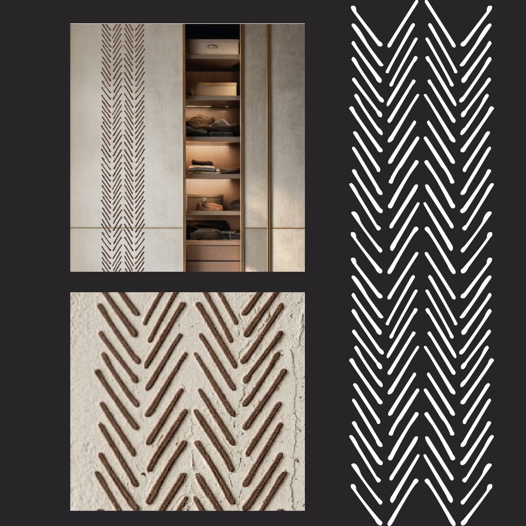 Create modern art decor with the DFA Loft stencil (0.3–1 mm, L00066)