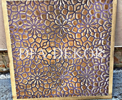 Stencil for decoration DFA square pattern, for putty and paint, 0.3-1mm (K00019)