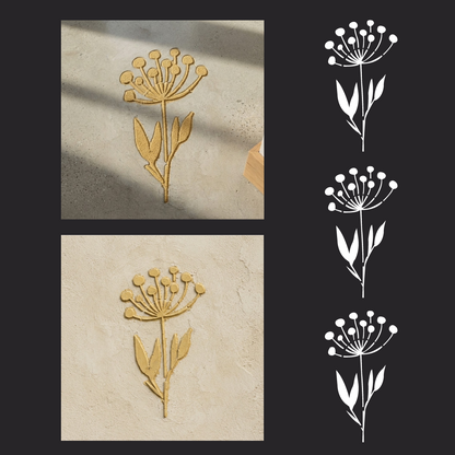 DFA "Flower" Stencil for Decoupage on Interior Decor Items (P00209)