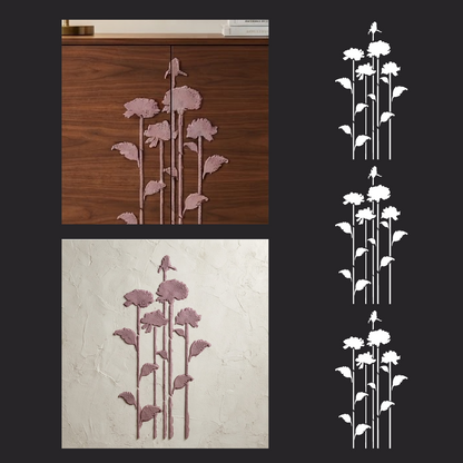 DFA "Flower" Stencil for Decoupage on Interior Decor Items (P00210)