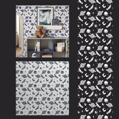 Space-themed walls — a magical nursery atmosphere with DFA 0.3–1 mm (Е00091)