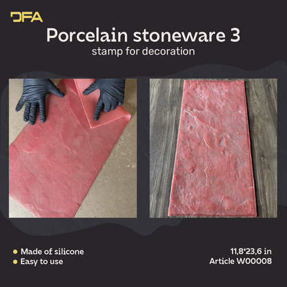 Silicone impression for decoration Ceramogranit 3 (red) W00008
