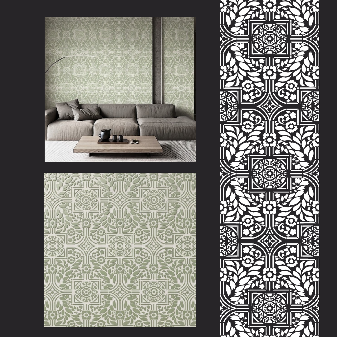 Create modern designs easily with the DFA Geometric Pattern 0.3-1 mm stencil (G00167)