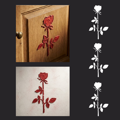 DFA "Flower" Stencil for Decoupage on Interior Decor Items (P00205)