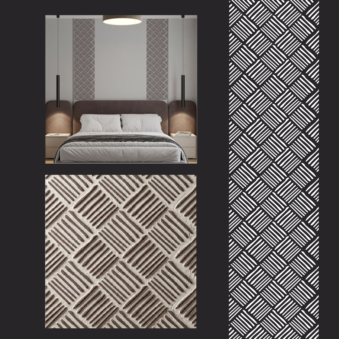 Create modern art decor with the DFA Loft stencil (0.3–1 mm, L00064)
