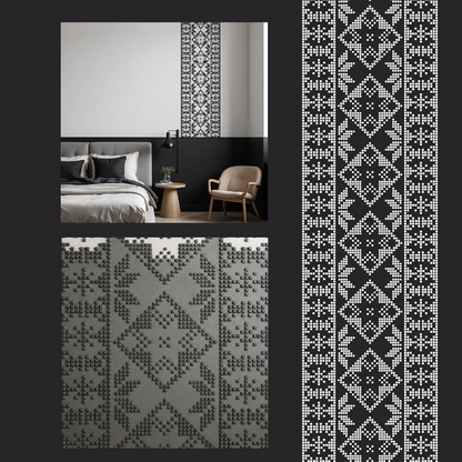 Stylish Ukrainian ornament easily with DFA Vyshyvanka stencil 0.3-1 mm (Z00091)