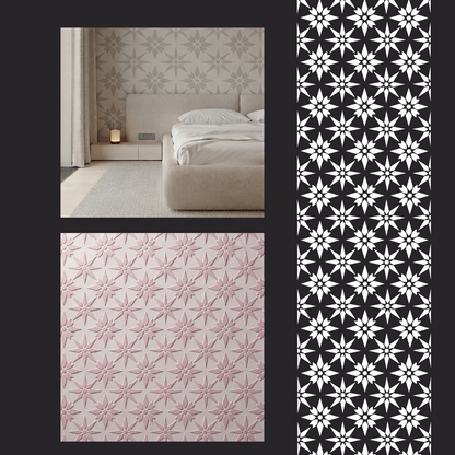Create modern designs easily with the DFA Geometric Pattern 0.3-1 mm stencil (G00165)