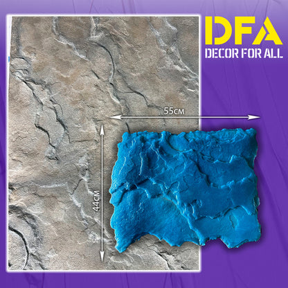 Silicone impression for decoration Stone texture (blue) W00011