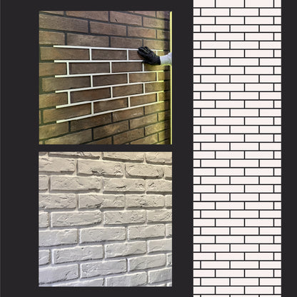 Stencil DFA Facade Bricks 4mm reusable for decorative plaster 39*78 6x25 + as a gift curb and separate brick 25x6.5 (F00003)