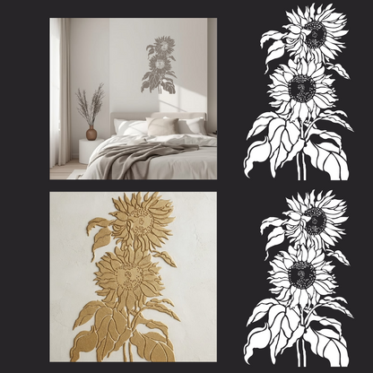 DFA Reusable Stencil "Nature" for Plaster and Paint 0.3–1 mm  (P00195)
