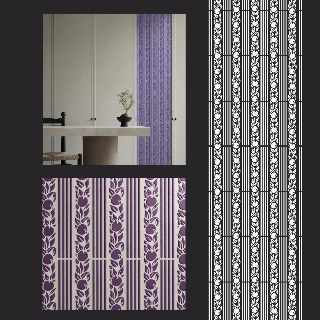 DFA Reusable Stencil "Nature" for Plaster and Paint 0.3–1 mm – William Morris Collection (P00187)