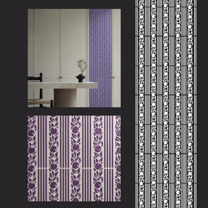 DFA Reusable Stencil "Nature" for Plaster and Paint 0.3–1 mm – William Morris Collection (P00187)