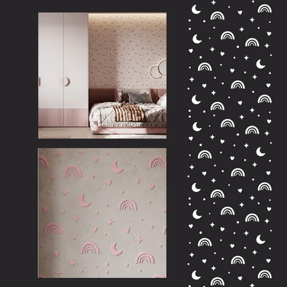 A moon on the walls – a magical atmosphere for a child's room with DFA 0.3–1 mm (E00100)