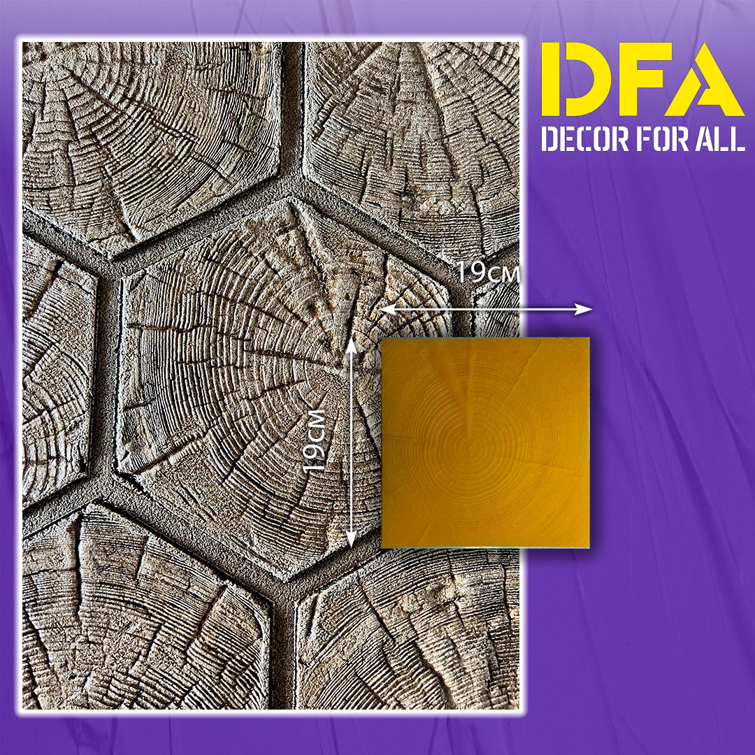 Silicone impression for decoration Tree end (Yellow) W00017