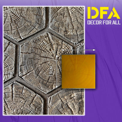 Silicone impression for decoration Tree end (Yellow) W00017