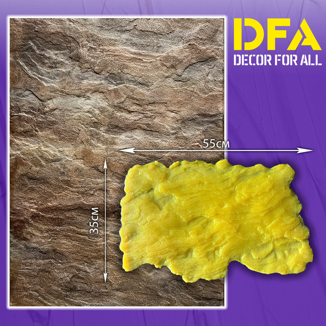 Silicone impression for decoration Stone texture (yellow) W00010
