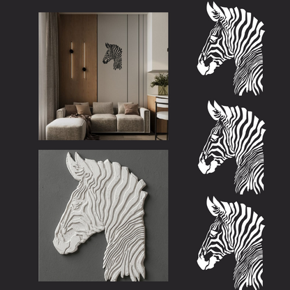 DFA "Zebra" Stencil — create a sense of lightness in your interior. Thickness: 0.3–1 mm (J00080)