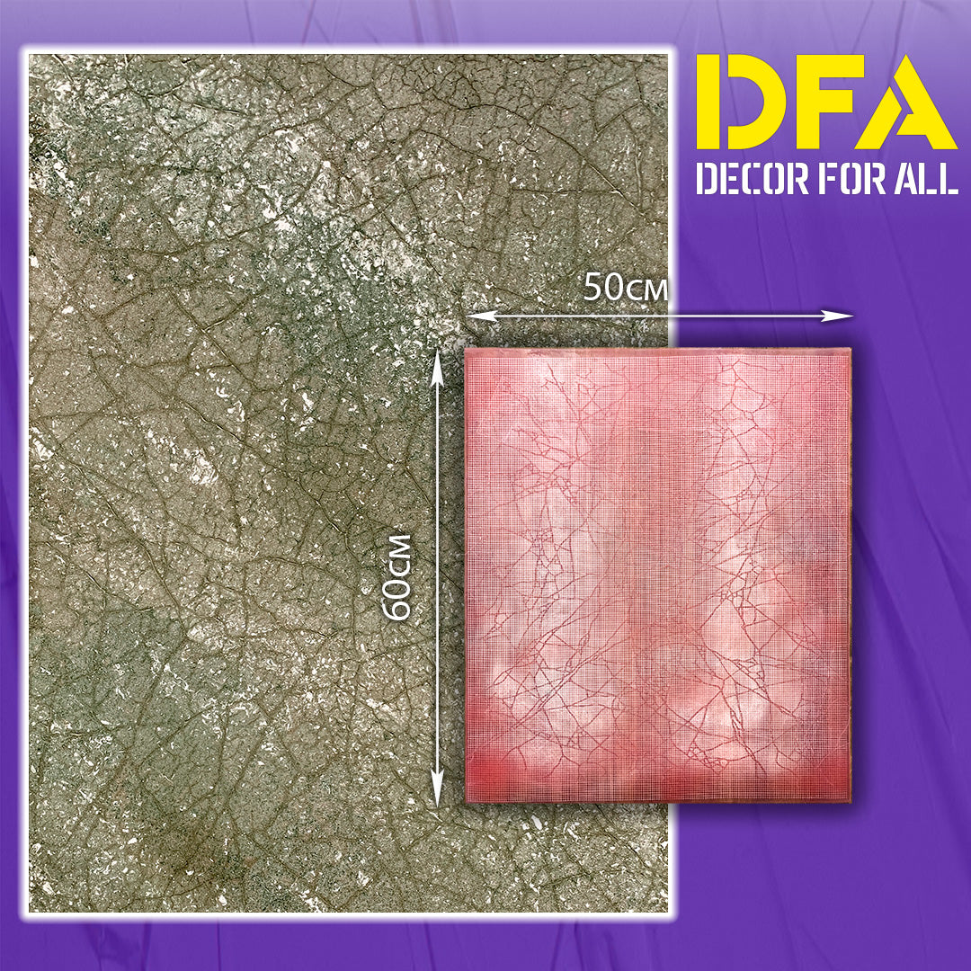 Silicone impression for decoration Marble veins red W00003