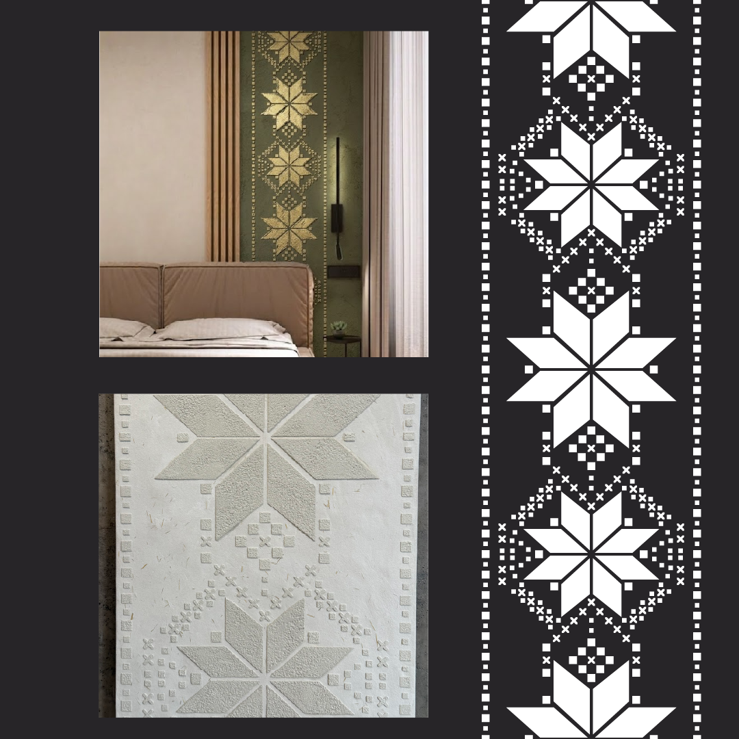Stylish Ukrainian ornament easily with DFA Vyshyvanka stencil 0.3-1 mm (Z00088)