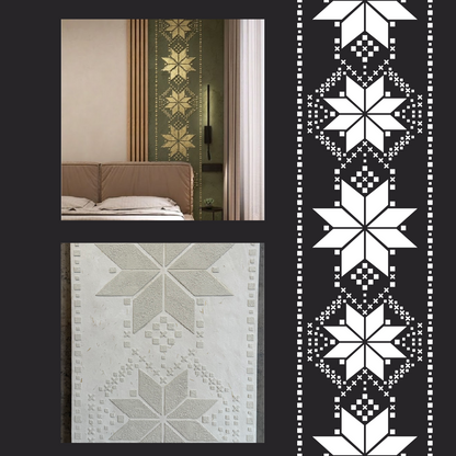 Stylish Ukrainian ornament easily with DFA Vyshyvanka stencil 0.3-1 mm (Z00088)