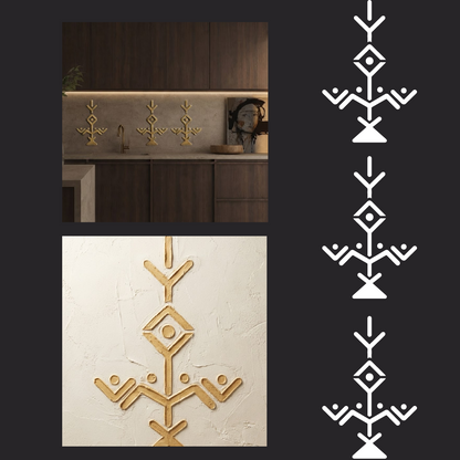 Stylish and serene decor for any interior: DFA "Tree of Life" stencil, 0.3–1 mm (X00158)