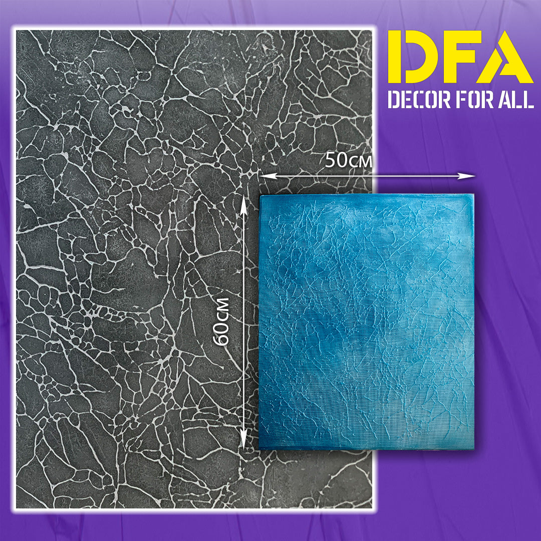 Silicone impression for decoration Marble veins blue W00001