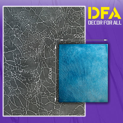 Silicone impression for decoration Marble veins blue W00001