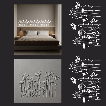 DFA Reusable Stencil "Nature" for Plaster and Paint 0.3–1 mm (P00198)