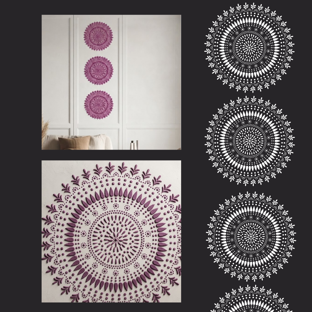 Elegant decorative accent – DFA stencil Round pattern 0.3-1 mm (C00153)