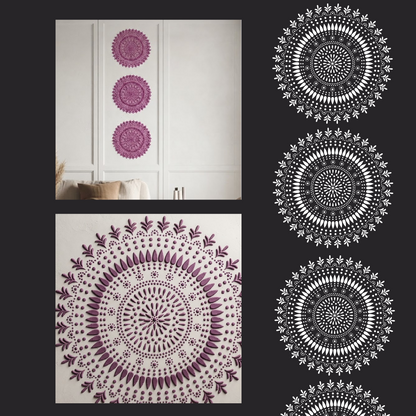 Elegant decorative accent – DFA stencil Round pattern 0.3-1 mm (C00153)