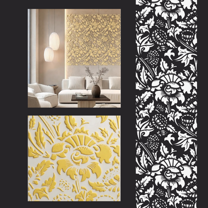 DFA Reusable Stencil "Nature" for Plaster and Paint 0.3–1 mm – William Morris Collection (P00184)