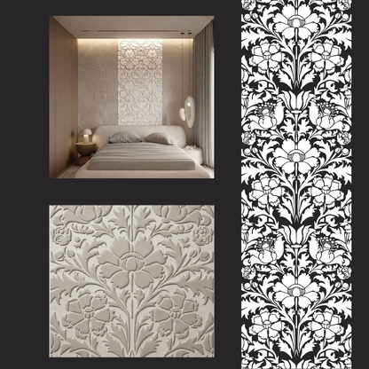 DFA Reusable Stencil "Nature" for Plaster and Paint 0.3–1 mm – William Morris Collection (P00185)
