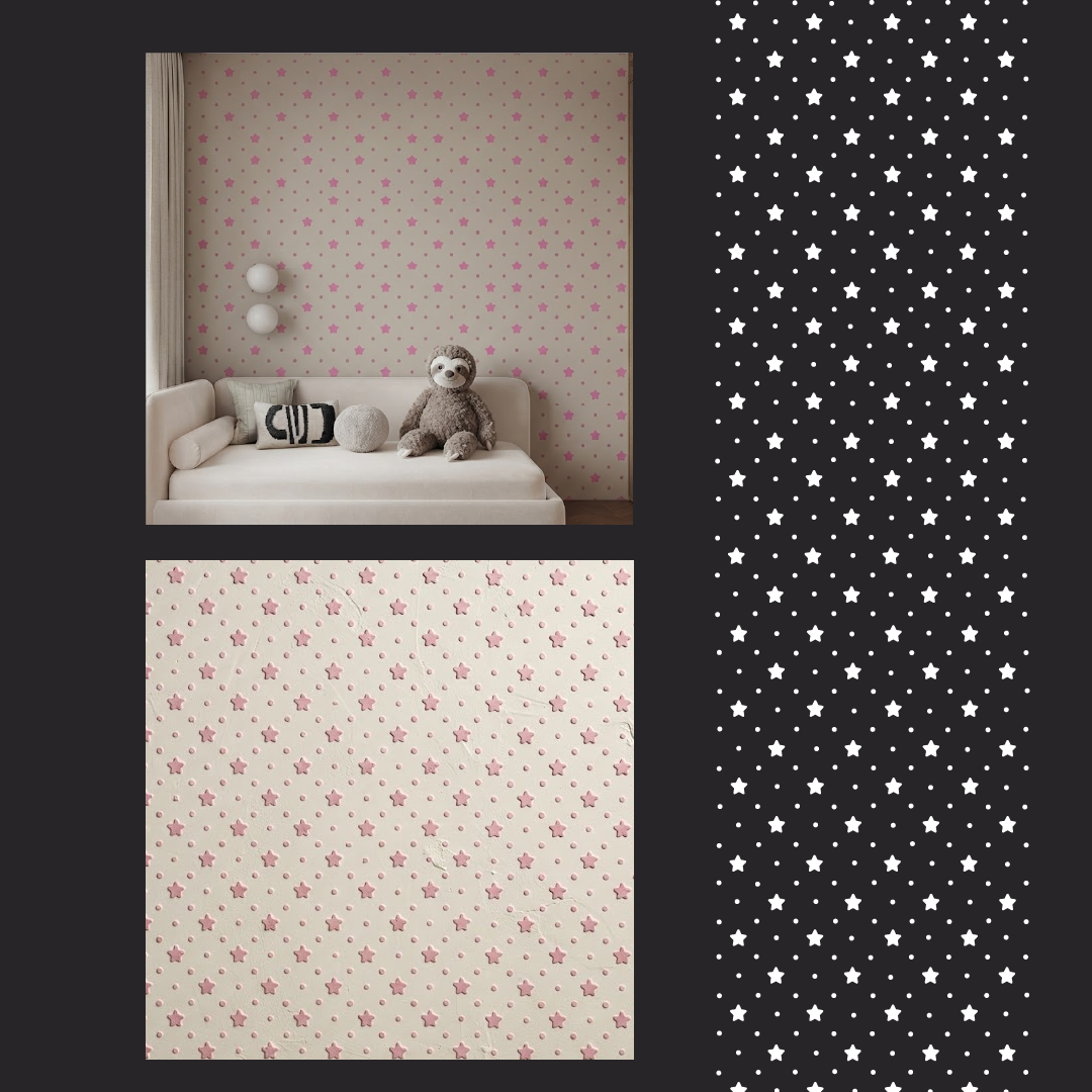 "Stars" photo wallpaper — a magical atmosphere in the children's room (DFA material 0.3–1 mm, art. E00094)