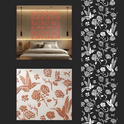 DFA Reusable Stencil "Nature" for Plaster and Paint 0.3–1 mm – William Morris Collection (P00183)
