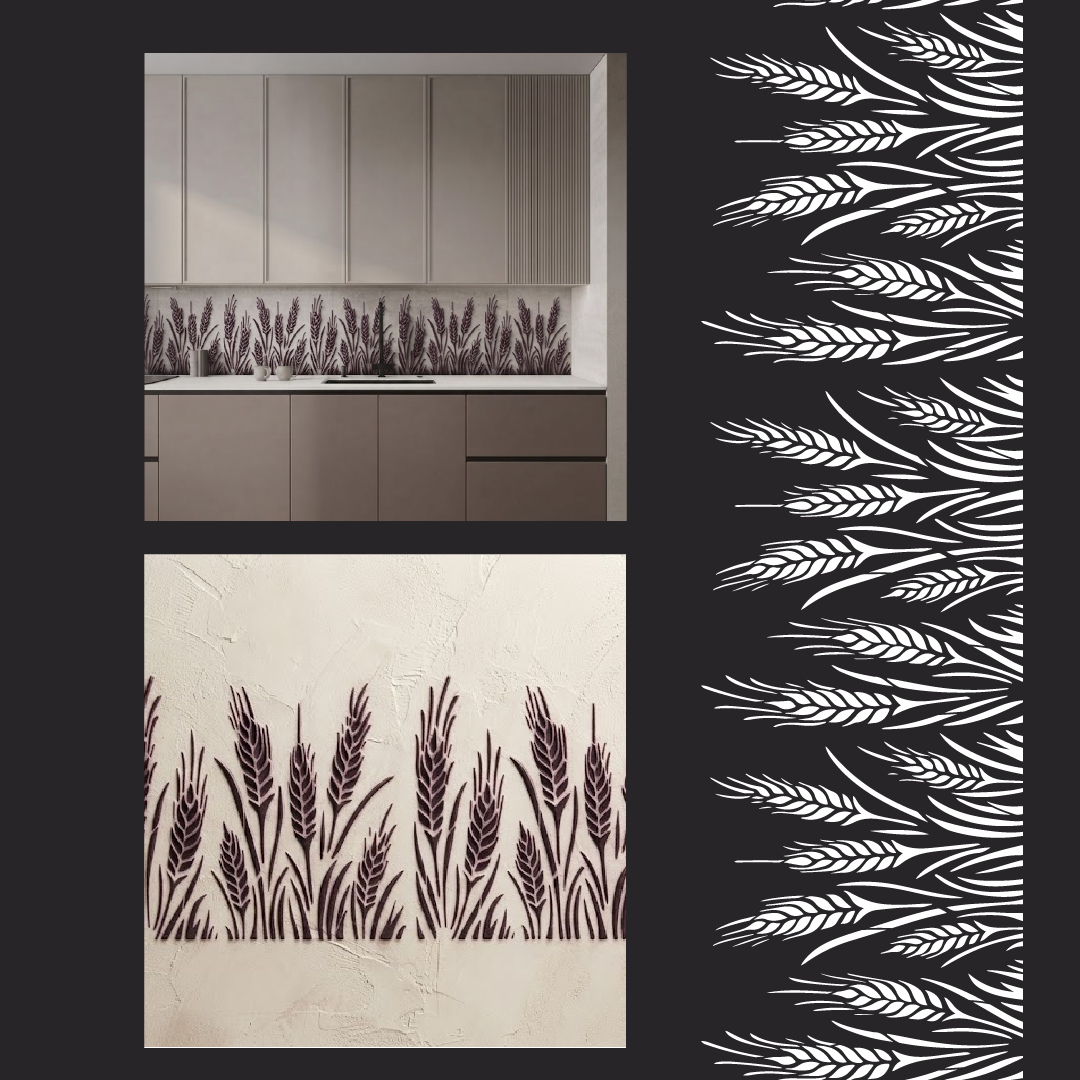 DFA Reusable Stencil "Nature" for Plaster and Paint 0.3–1 mm  (P00192)