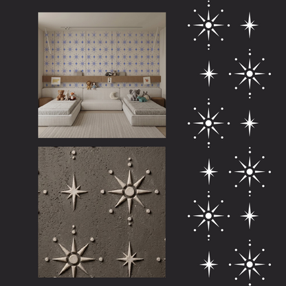 Stars on the walls – a magical atmosphere for a child's room with DFA 0.3–1 mm (E00098)