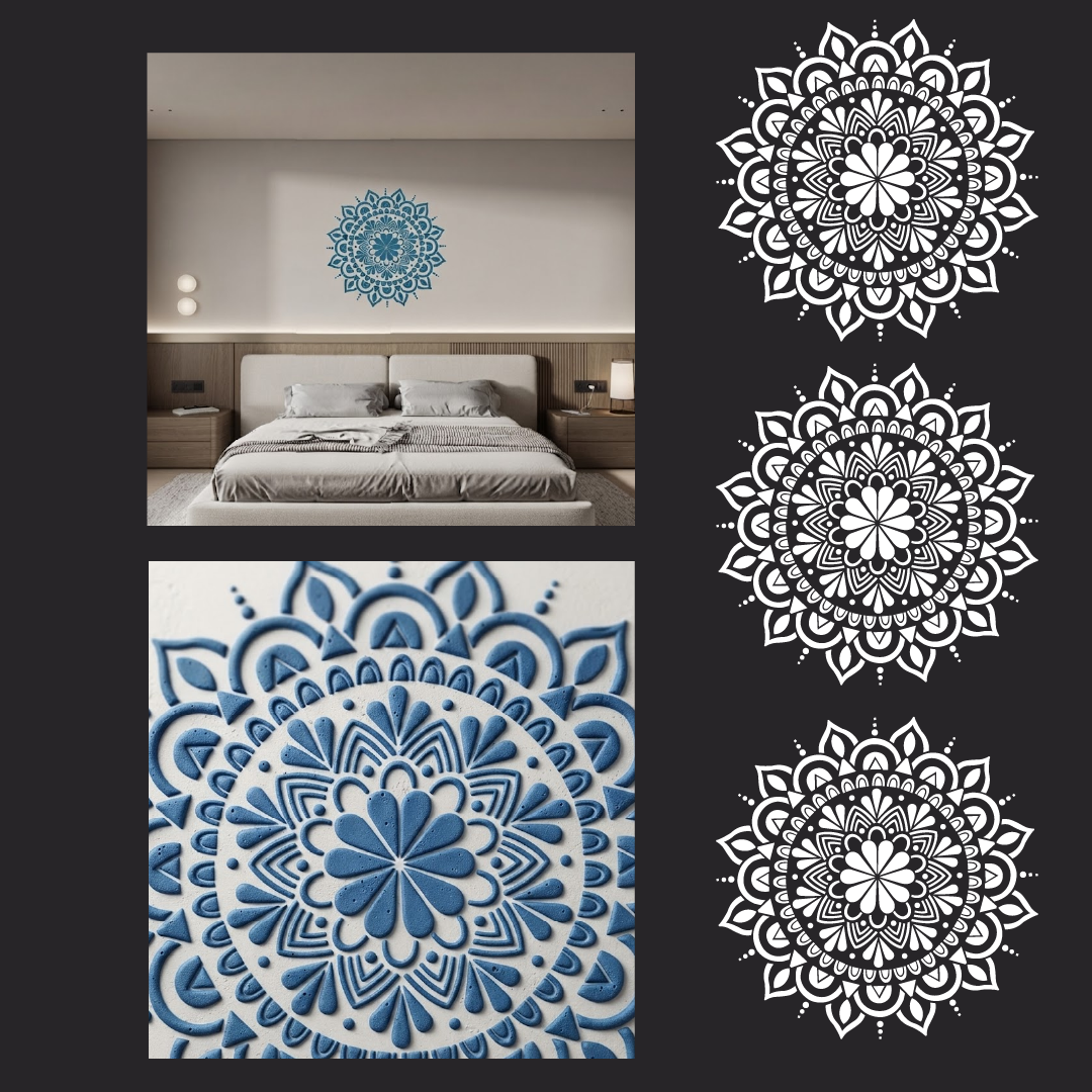 Elegant decorative accent – DFA stencil Round pattern 0.3-1 mm (C00155)