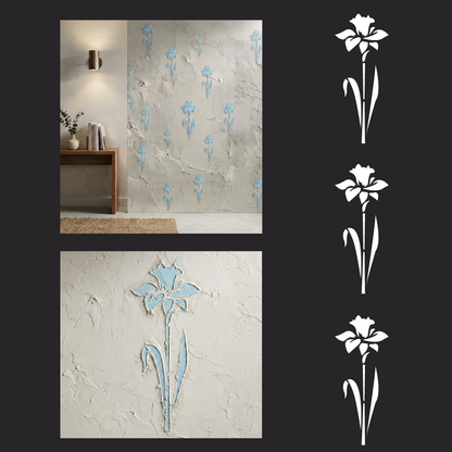 DFA "Flower" Stencil for Decoupage on Interior Decor Items (P00202)