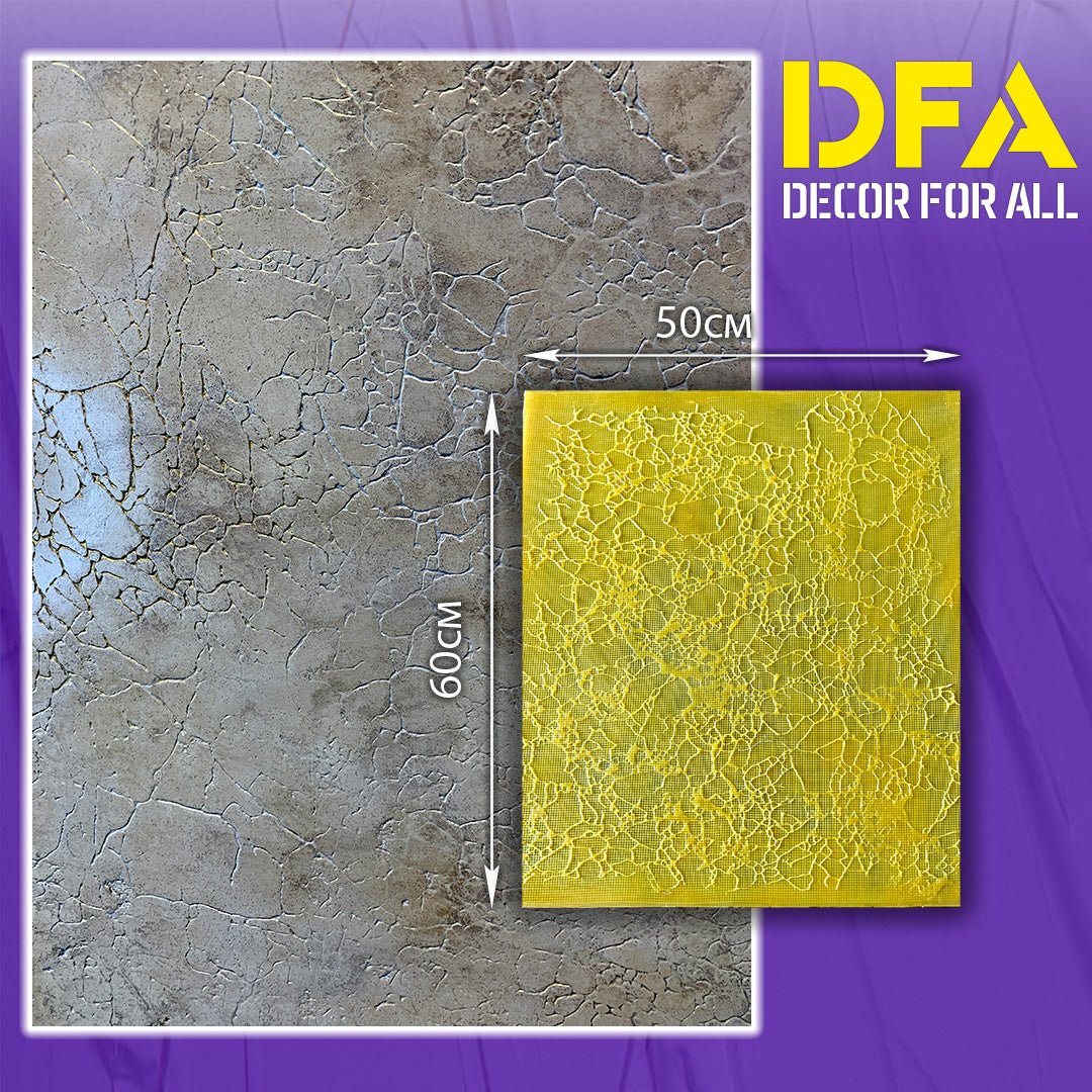 Silicone impression for decoration Marble veins yellow W00002